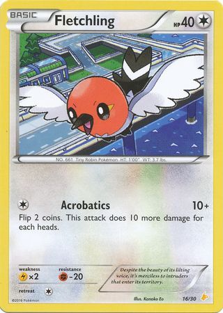 Fletchling (16/30) [XY: Trainer Kit 3 - Pikachu Libre] | Silver Goblin