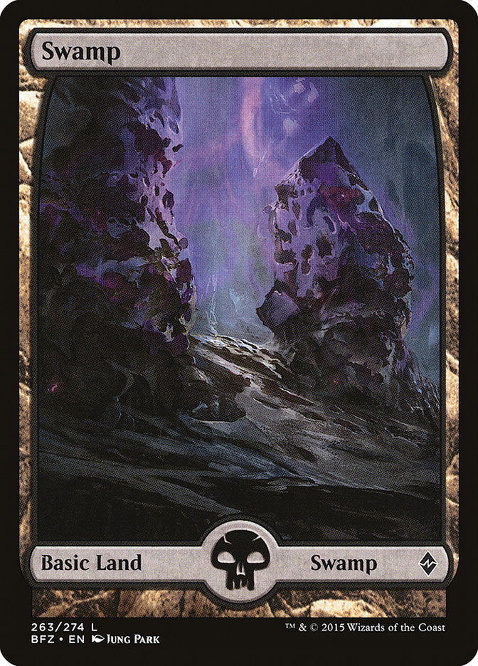 Swamp (263) (Full Art) [Battle for Zendikar] | Silver Goblin