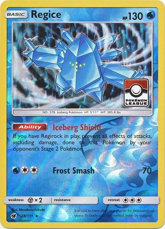 Regice (28/111) (League Promo) [Sun & Moon: Crimson Invasion] | Silver Goblin