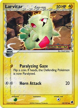 Larvitar (52/101) (Delta Species) (Stamped) [EX: Dragon Frontiers] | Silver Goblin