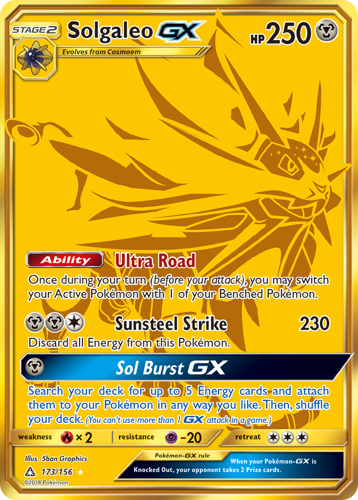 Solgaleo GX (173/156) [Sun & Moon: Ultra Prism] | Silver Goblin