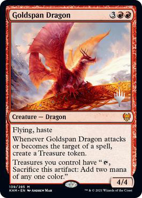 Goldspan Dragon (Promo Pack) [Kaldheim Promos] | Silver Goblin