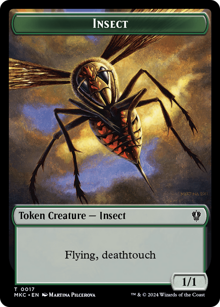Clue // Insect (0017) Double-Sided Token [Murders at Karlov Manor Commander Tokens] | Silver Goblin