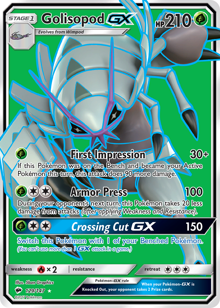 Golisopod GX (129/147) [Sun & Moon: Burning Shadows] | Silver Goblin