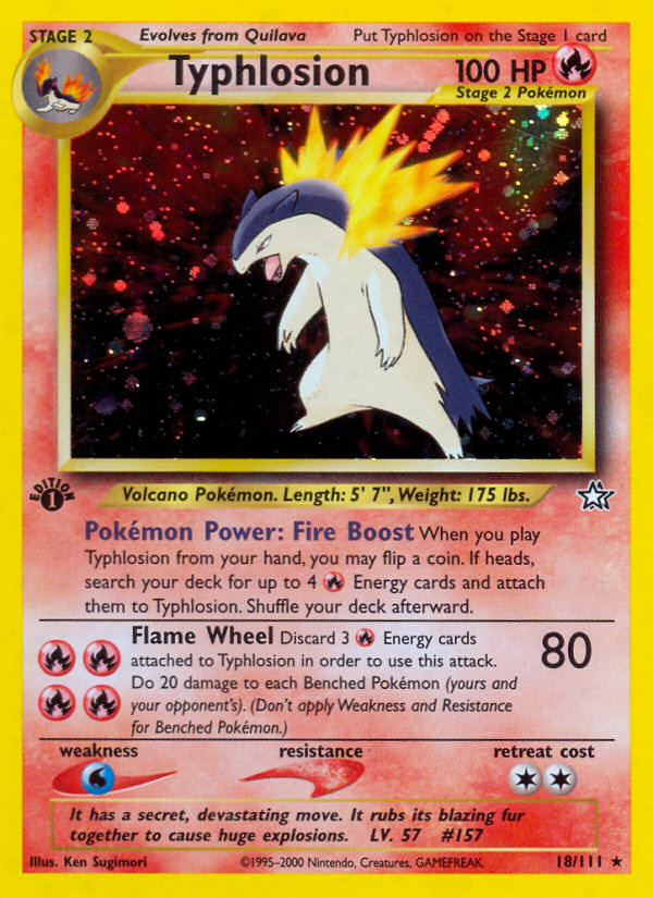 Typhlosion (18/111) [Neo Genesis 1st Edition] | Silver Goblin