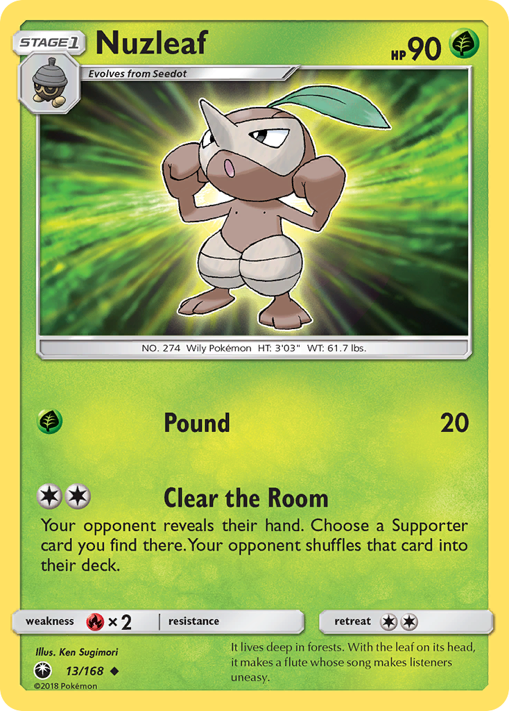 Nuzleaf (13/168) [Sun & Moon: Celestial Storm] | Silver Goblin