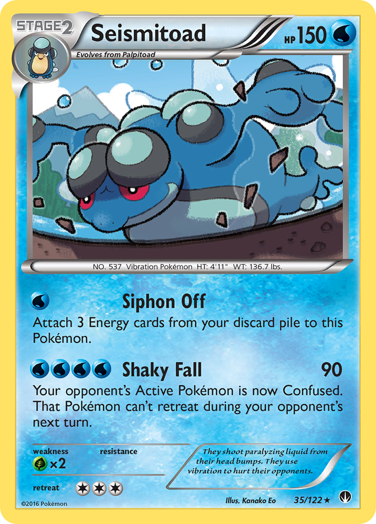 Seismitoad (35/122) [XY: BREAKpoint] | Silver Goblin