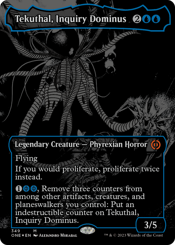Tekuthal, Inquiry Dominus (Oil Slick Raised Foil) [Phyrexia: All Will Be One] | Silver Goblin