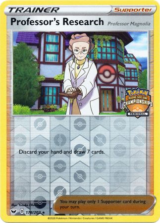 Professor's Research (178/202) (Regional Championship Promo) [Sword & Shield: Base Set] | Silver Goblin