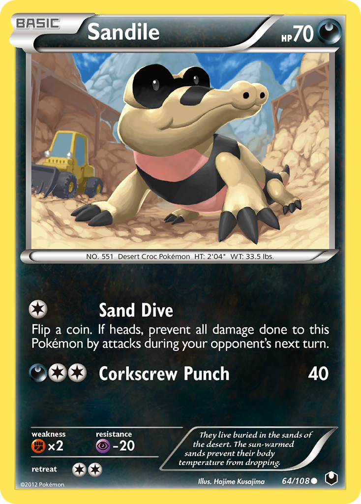 Sandile (64/108) [Black & White: Dark Explorers] | Silver Goblin