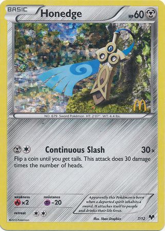 Honedge (7/12) [McDonald's Promos: 2014 Collection] | Silver Goblin