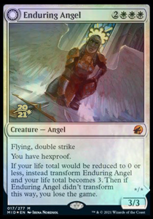 Enduring Angel // Angelic Enforcer [Innistrad: Midnight Hunt Prerelease Promos] | Silver Goblin