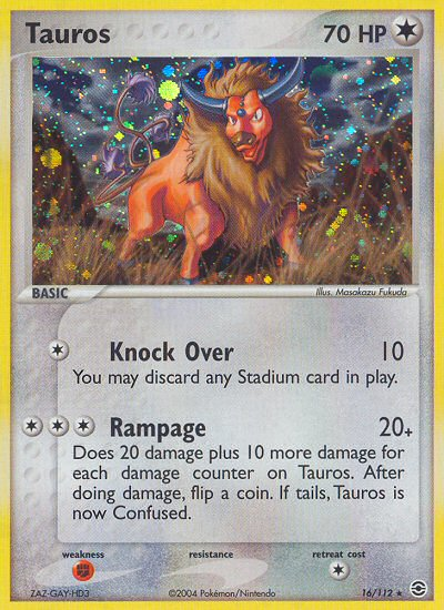 Tauros (16/112) [EX: FireRed & LeafGreen] | Silver Goblin