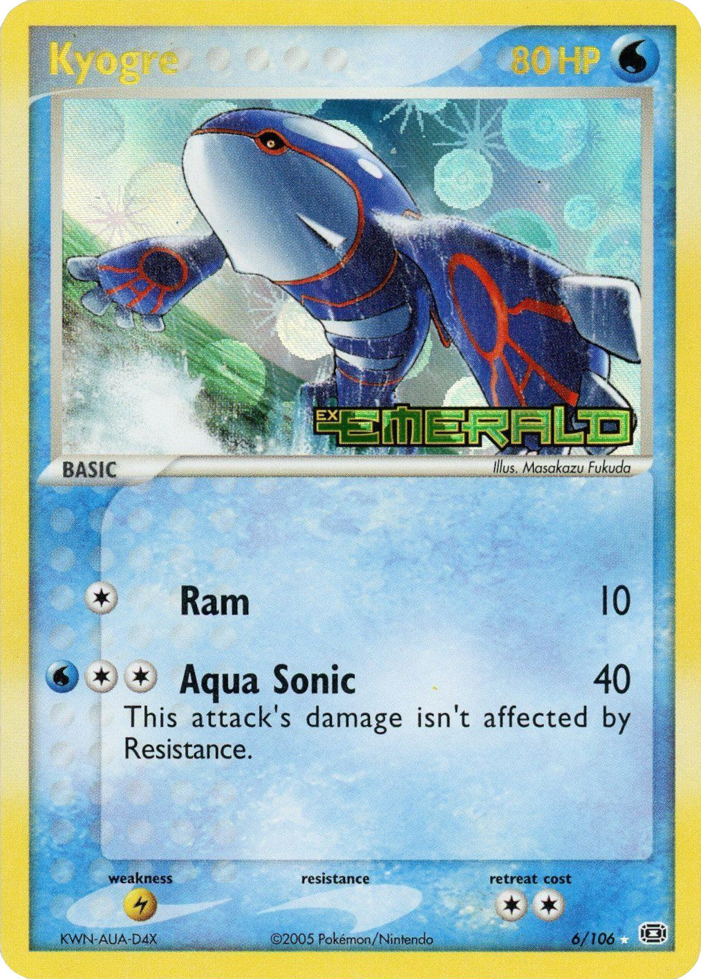 Kyogre (6/106) (Stamped) [EX: Emerald] | Silver Goblin