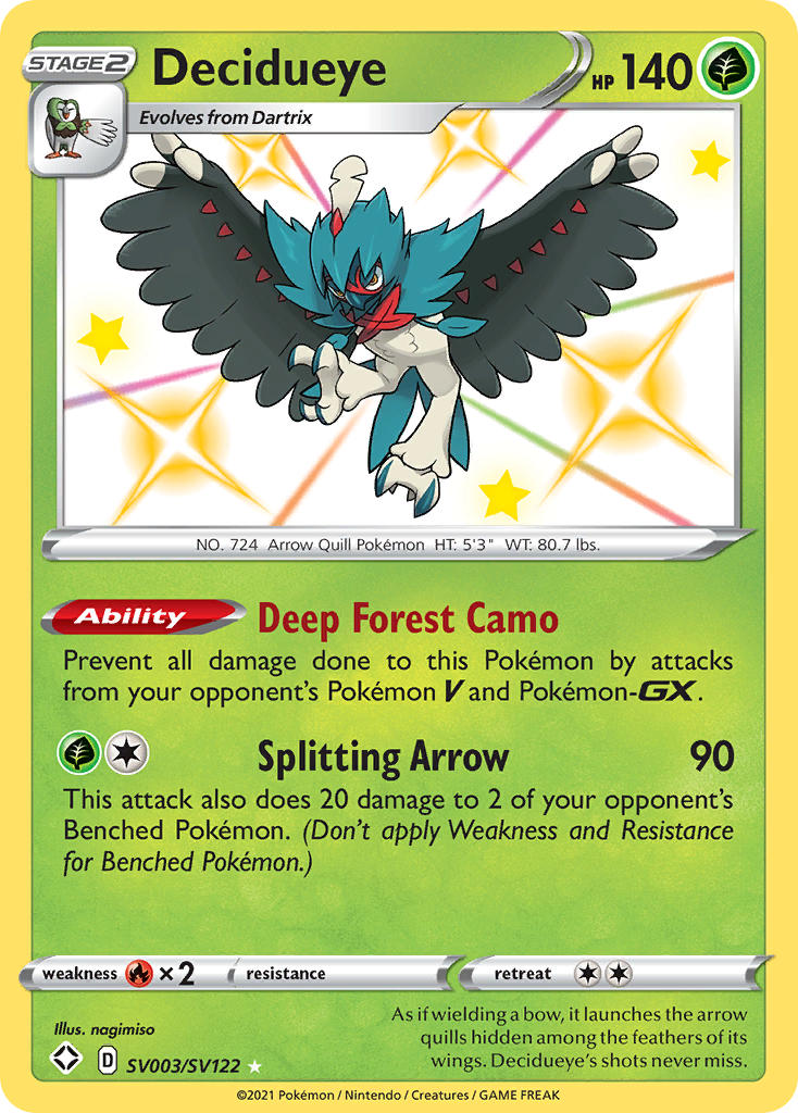 Decidueye (SV003/SV122) [Sword & Shield: Shining Fates] | Silver Goblin