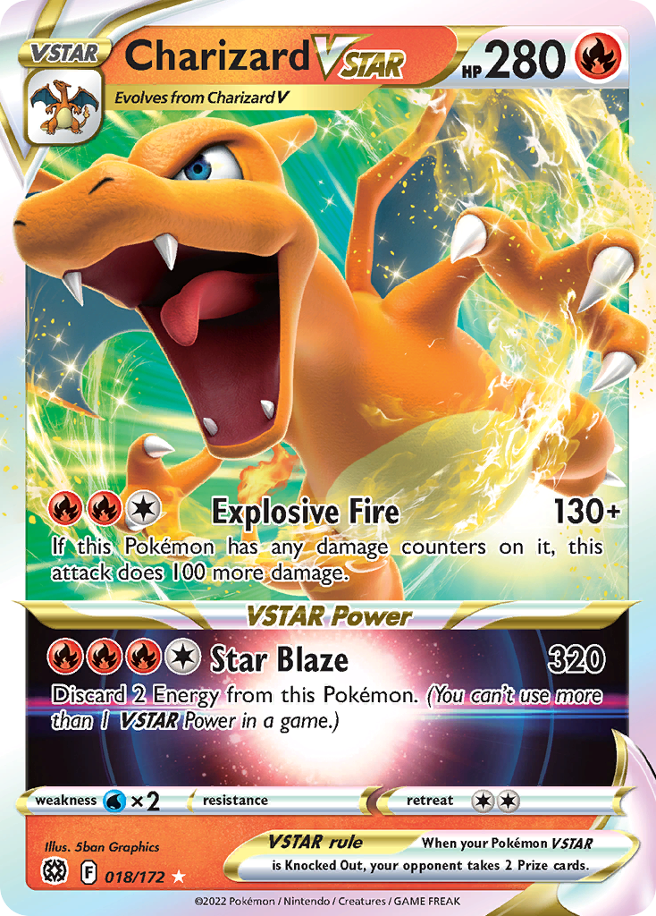 Charizard VSTAR (018/172) (Jumbo Card) [Sword & Shield: Brilliant Stars] | Silver Goblin