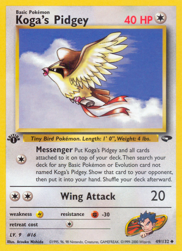 Koga's Pidgey (49/132) [Gym Challenge 1st Edition] | Silver Goblin