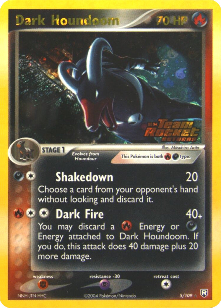 Dark Houndoom (5/109) (Stamped) [EX: Team Rocket Returns] | Silver Goblin