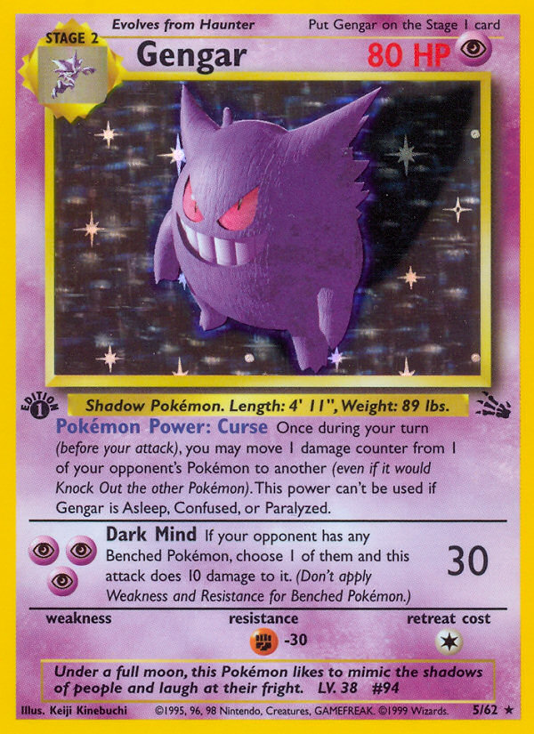 Gengar (5/62) [Fossil 1st Edition] | Silver Goblin