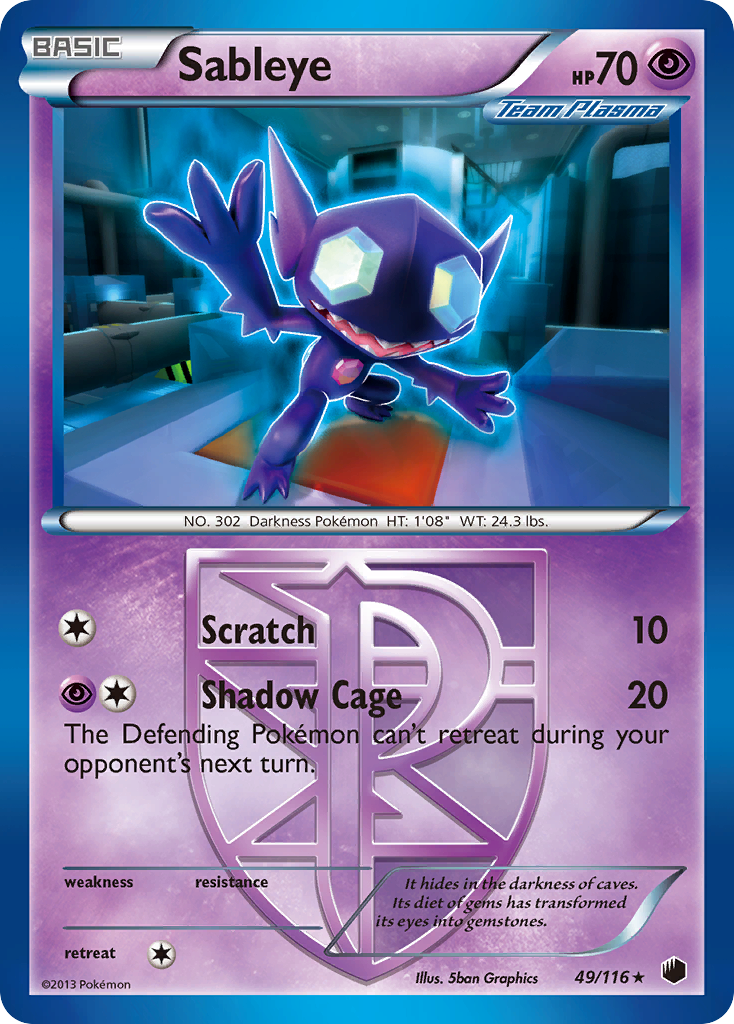 Sableye (49/116) [Black & White: Plasma Freeze] | Silver Goblin