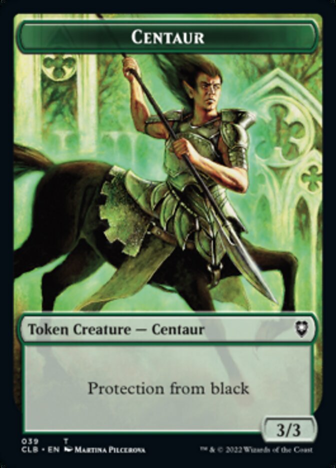 Horror // Centaur Double-Sided Token [Commander Legends: Battle for Baldur's Gate Tokens] | Silver Goblin