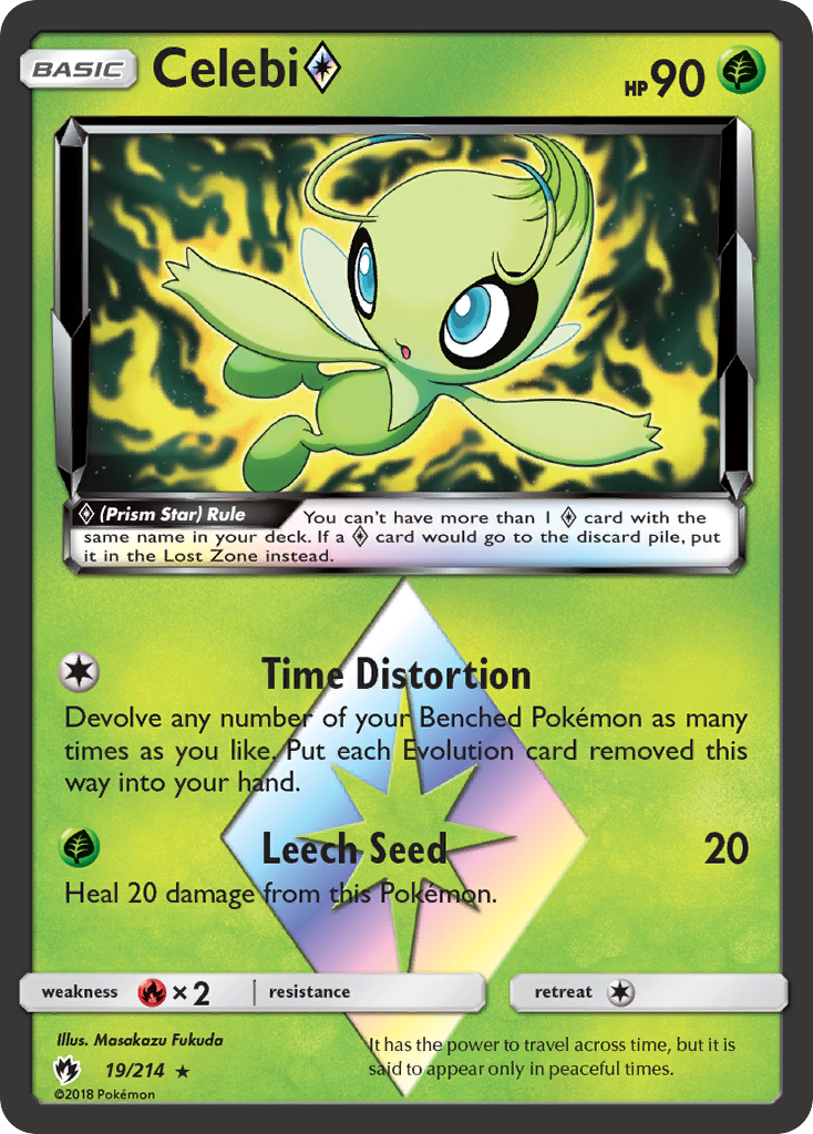 Celebi (19/214) (Prism Star) [Sun & Moon: Lost Thunder] | Silver Goblin