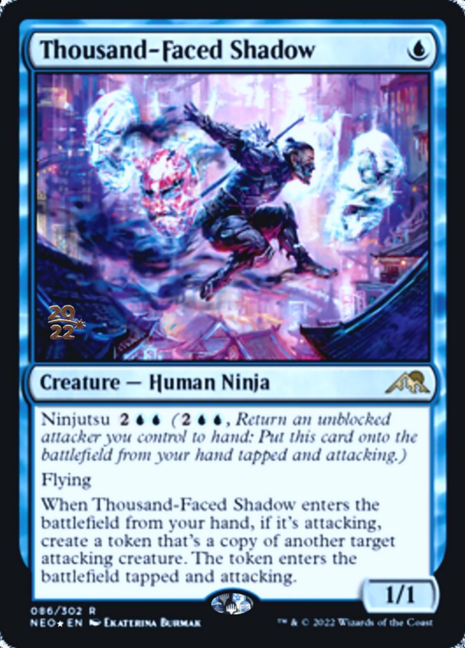 Thousand-Faced Shadow [Kamigawa: Neon Dynasty Prerelease Promos] | Silver Goblin