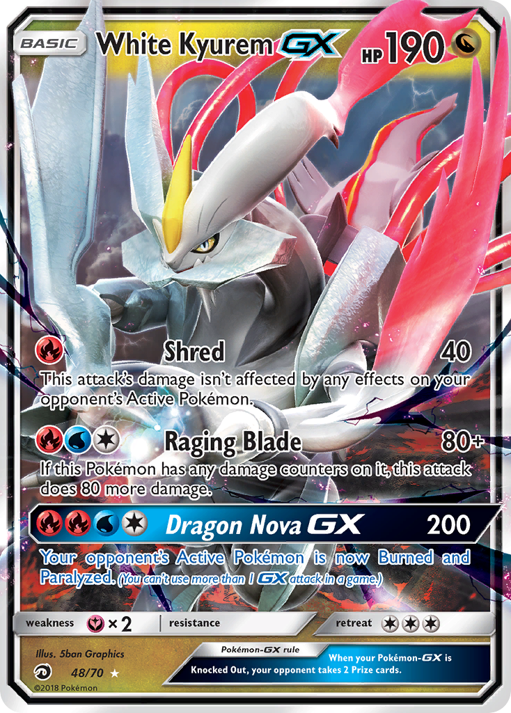 White Kyurem GX (48/70) [Sun & Moon: Dragon Majesty] | Silver Goblin