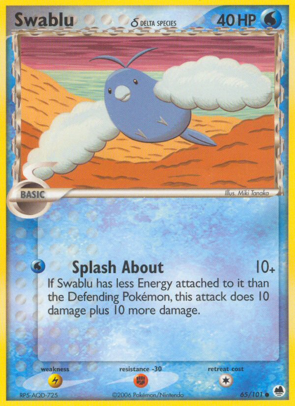 Swablu (65/101) (Delta Species) [EX: Dragon Frontiers] | Silver Goblin