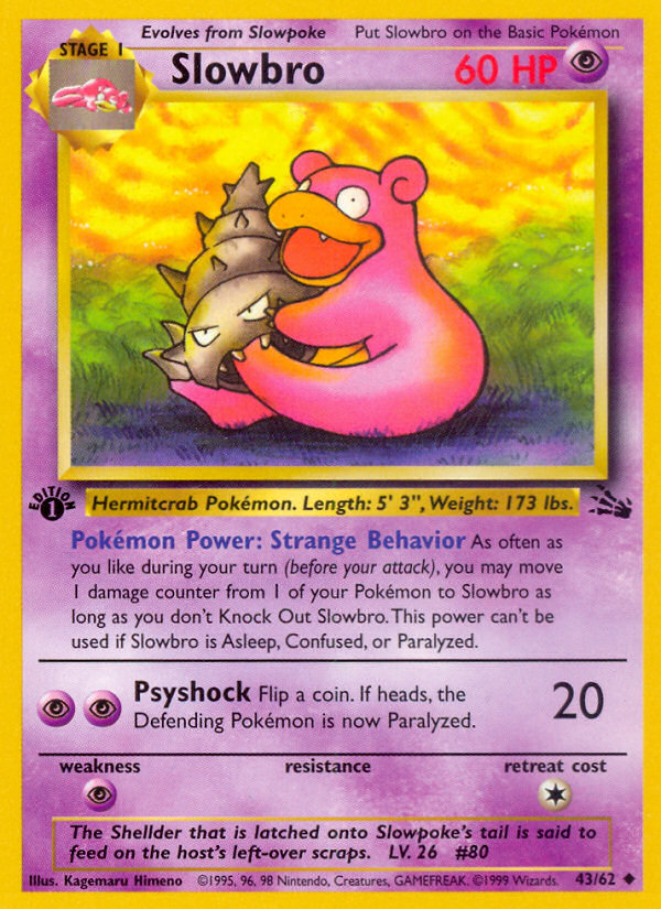 Slowbro (43/62) [Fossil 1st Edition] | Silver Goblin