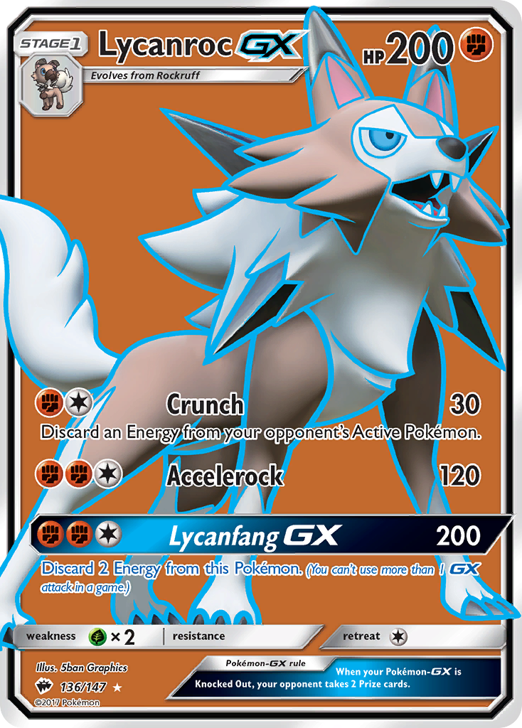 Lycanroc GX (136/147) [Sun & Moon: Burning Shadows] | Silver Goblin