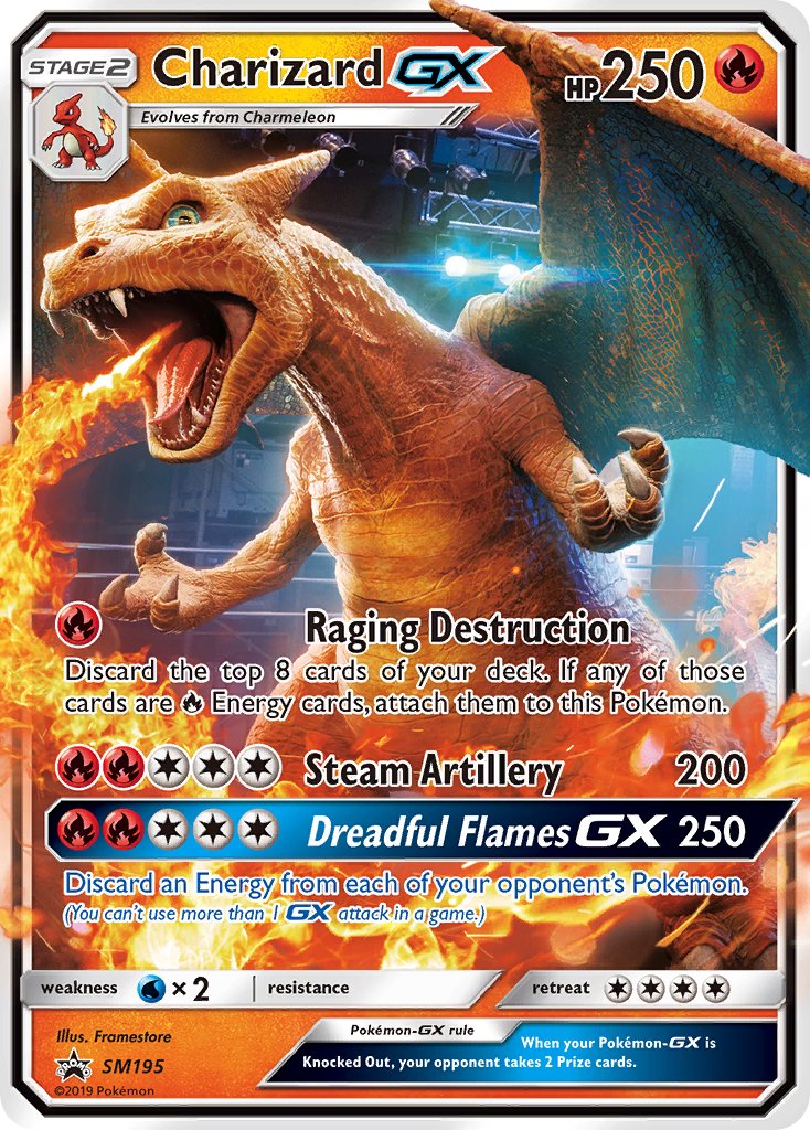 Charizard GX (SM195) [Sun & Moon: Black Star Promos] | Silver Goblin