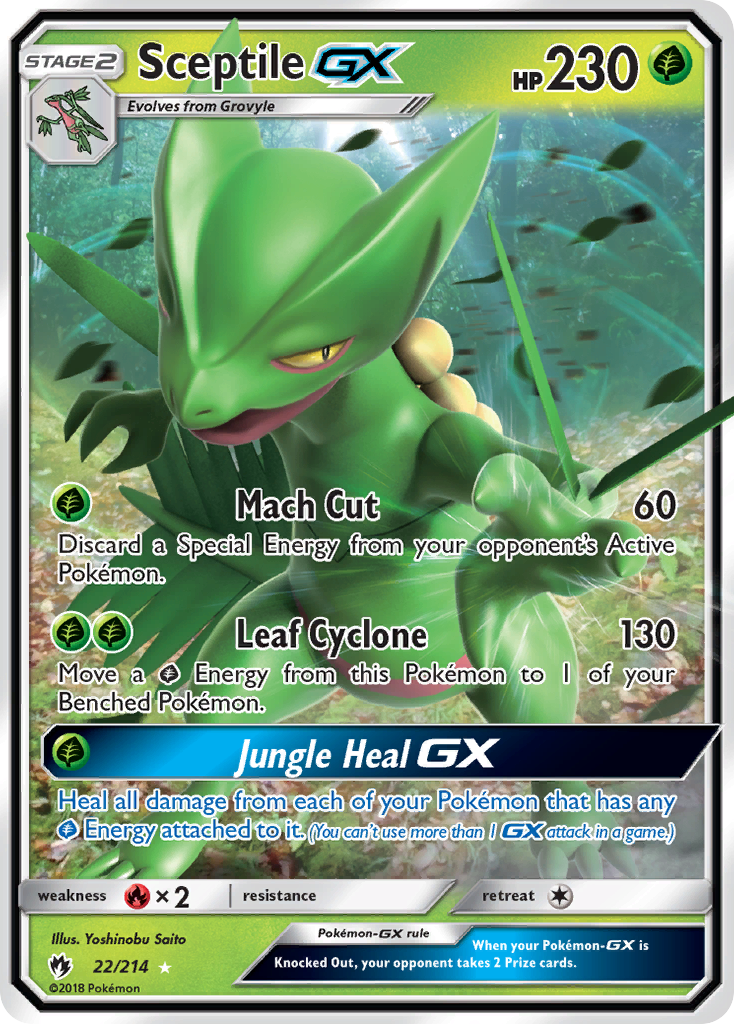 Sceptile GX (22/214) [Sun & Moon: Lost Thunder] | Silver Goblin