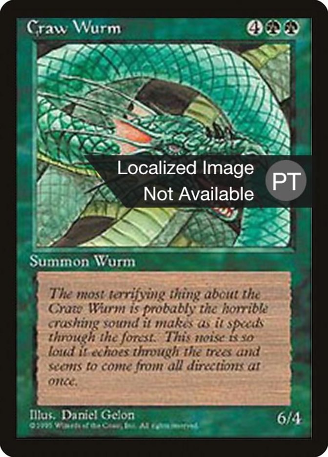 Craw Wurm [Fourth Edition (Foreign Black Border)] | Silver Goblin