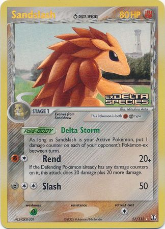 Sandslash (27/113) (Delta Species) (Stamped) [EX: Delta Species] | Silver Goblin