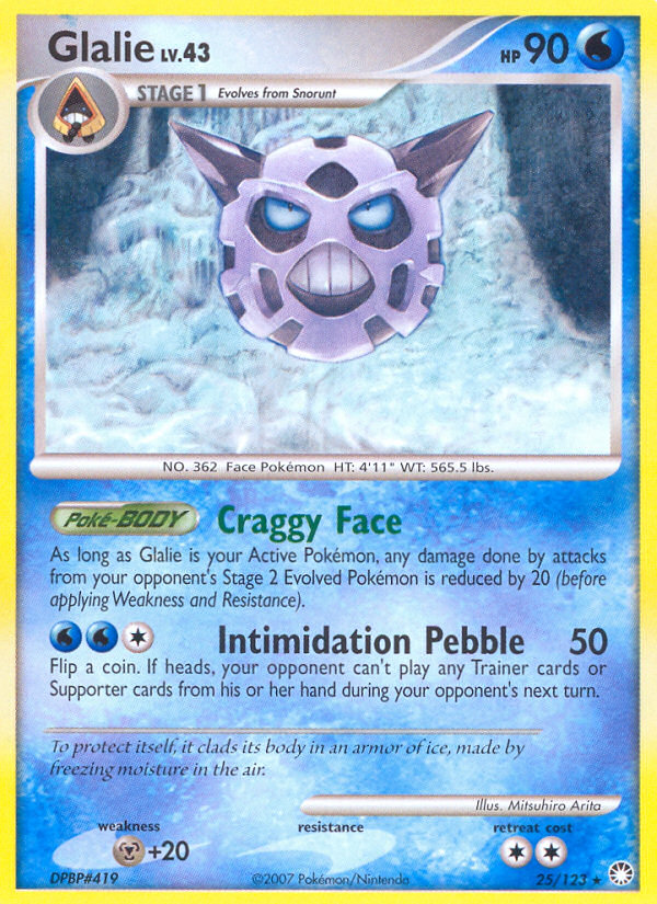 Glalie (25/123) [Diamond & Pearl: Mysterious Treasures] | Silver Goblin