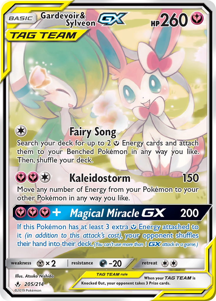 Gardevoir & Sylveon GX (205/214) [Sun & Moon: Unbroken Bonds] | Silver Goblin