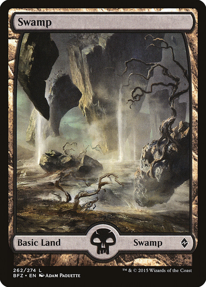 Swamp (262) (Full Art) [Battle for Zendikar] | Silver Goblin