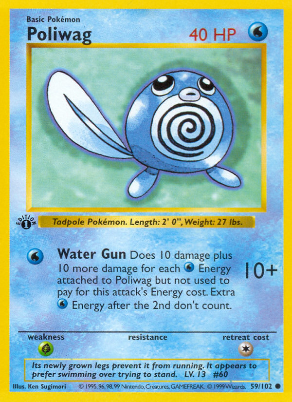 Poliwag (59/102) (Shadowless) [Base Set 1st Edition] | Silver Goblin