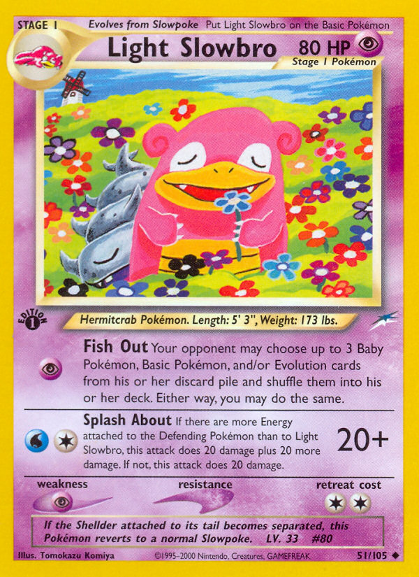 Light Slowbro (51/105) [Neo Destiny 1st Edition] | Silver Goblin