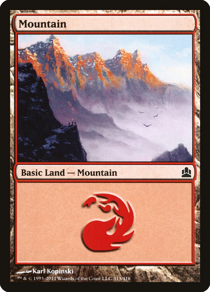 Mountain (313) [Commander 2011] | Silver Goblin