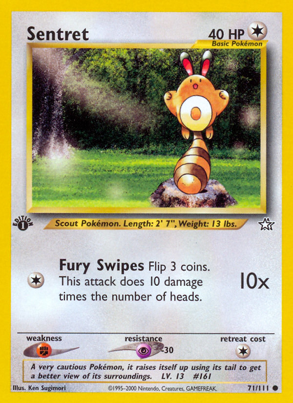 Sentret (71/111) [Neo Genesis 1st Edition] | Silver Goblin