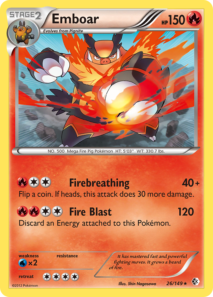 Emboar (26/149) [Black & White: Boundaries Crossed] | Silver Goblin