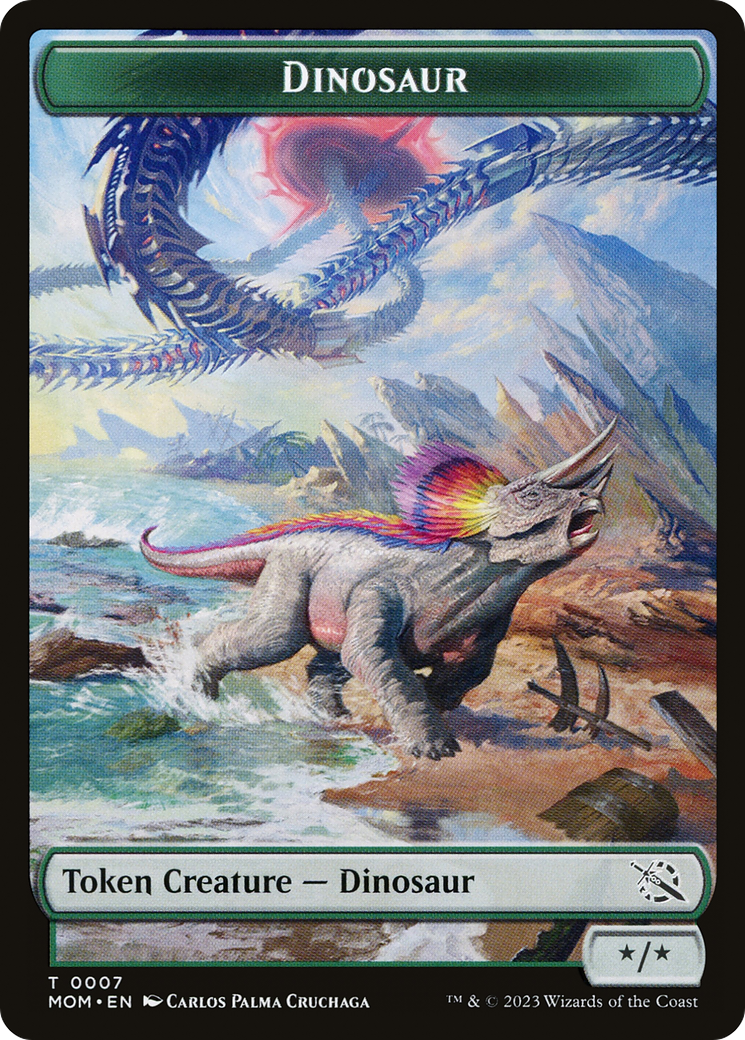 Treasure (20) // Dinosaur Double-Sided Token [March of the Machine Tokens] | Silver Goblin
