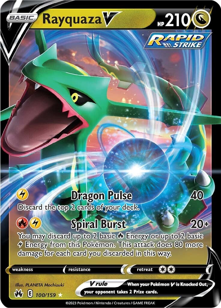 Rayquaza V (100/159) [Sword & Shield: Crown Zenith] | Silver Goblin