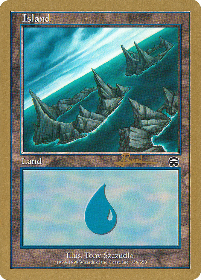 Island (ar338) (Antoine Ruel) [World Championship Decks 2001] | Silver Goblin