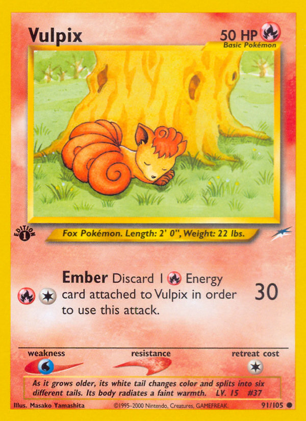 Vulpix (91/105) [Neo Destiny 1st Edition] | Silver Goblin