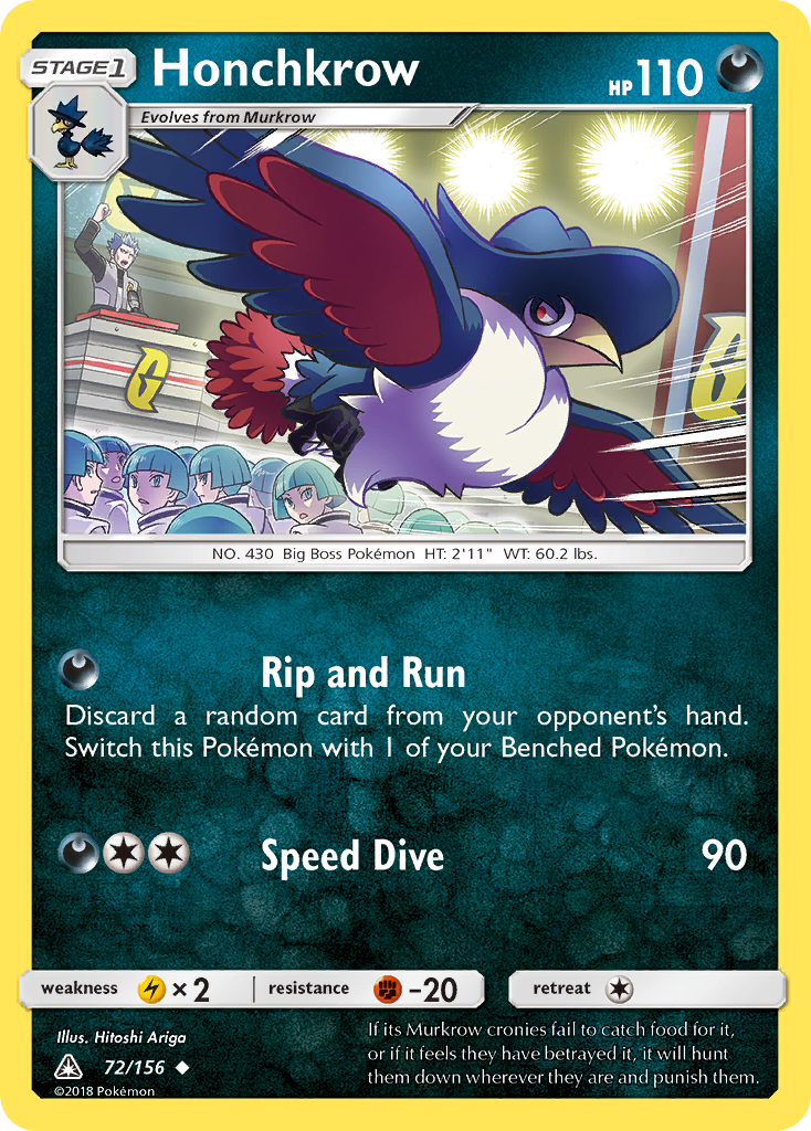 Honchkrow (72/156) [Sun & Moon: Ultra Prism] | Silver Goblin