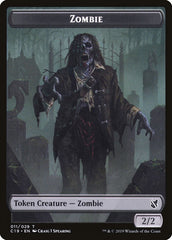 Zombie (010) // Zombie (011) Double-Sided Token [Commander 2019 Tokens] | Silver Goblin