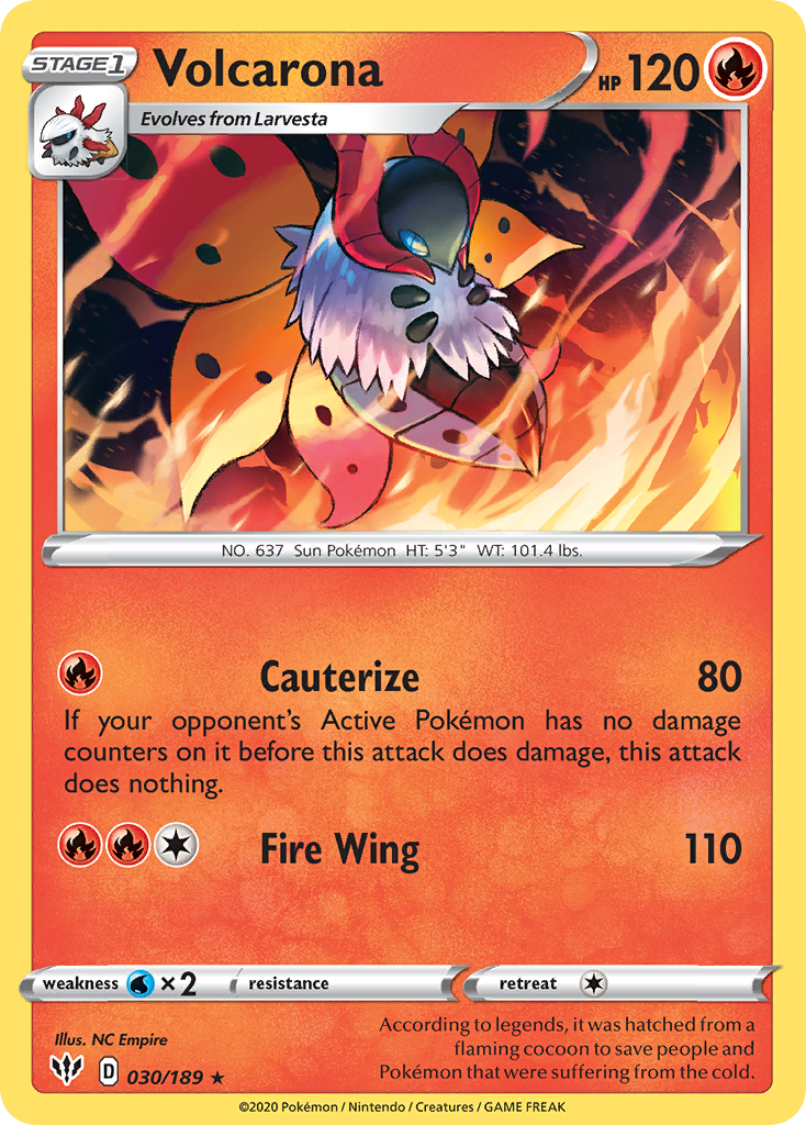 Volcarona (030/189) [Sword & Shield: Darkness Ablaze] | Silver Goblin